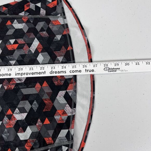 Athleta Triangular Print Chi Racerback Tank Top‎ Black Gray Orange Size XS EUC - Picture 3 of 9